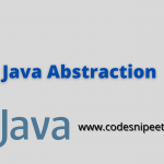 abstraction in java