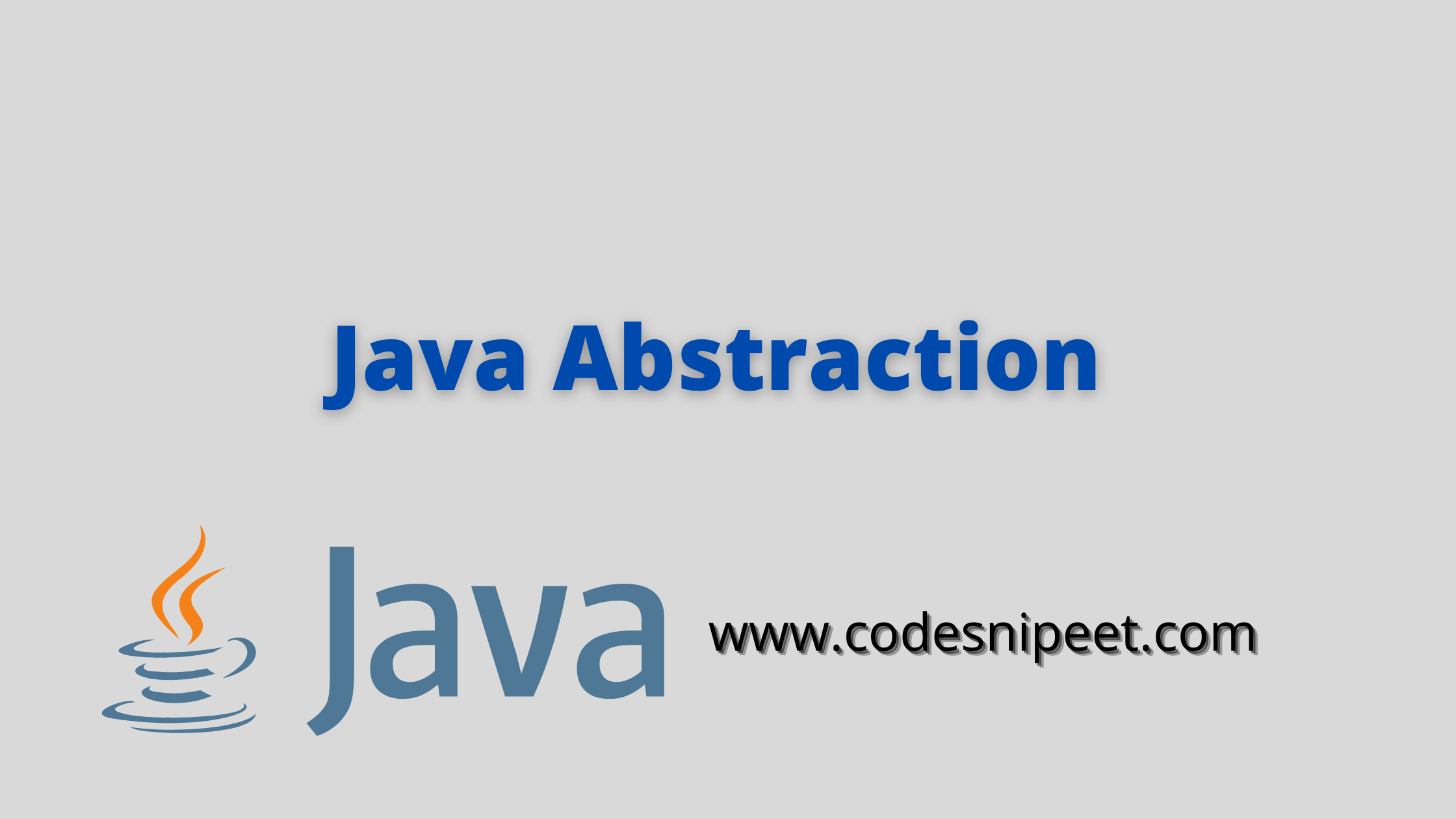 Read more about the article Java Abstraction