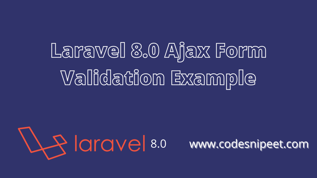 laravel ajax form validaton example