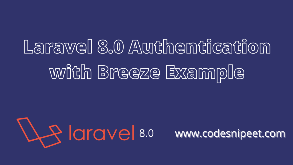 laravel authentication with breeze example