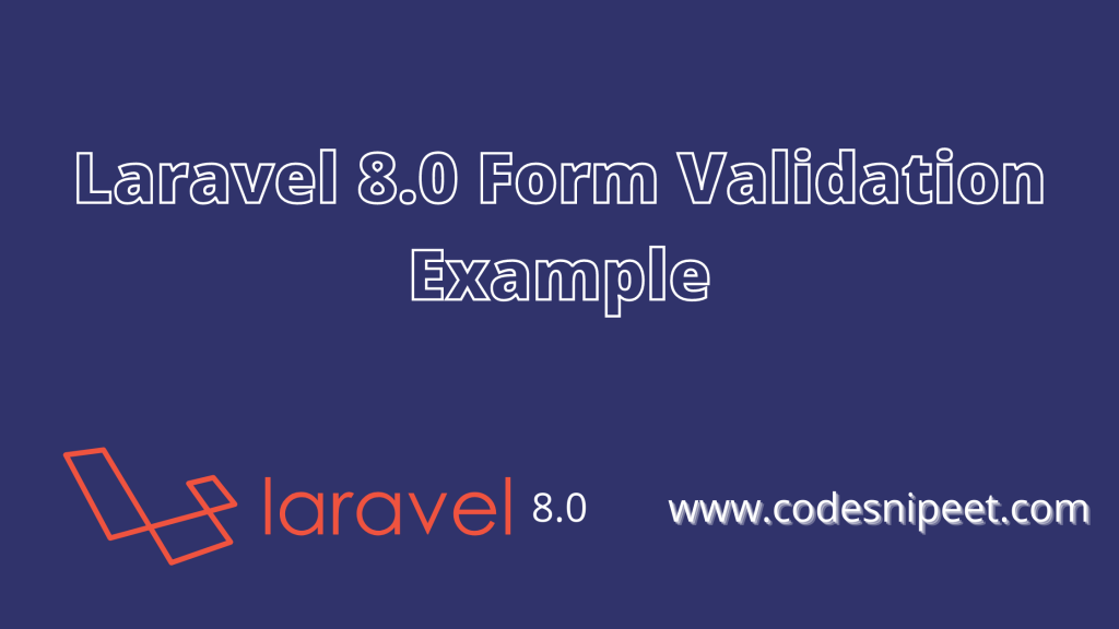 laravel form validation example