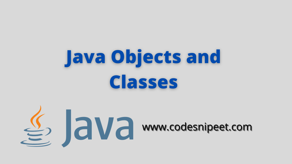objects and classes in java
