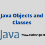 objects and classes in java