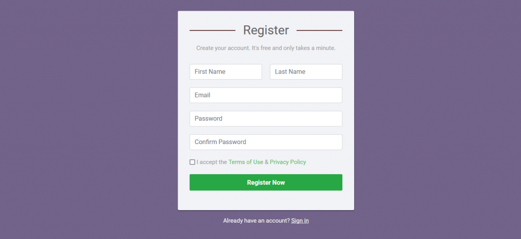 html-registration-form