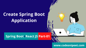 Read more about the article Spring Boot CRUD Example with Mysql React JS part-1